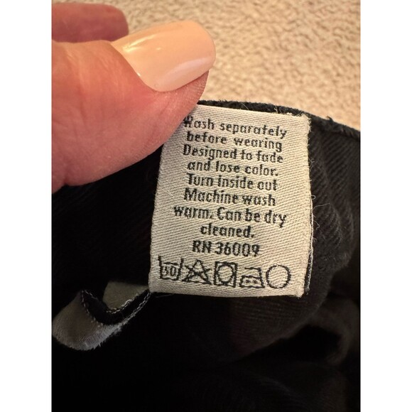 Vintage 90s Calvin Klein Women's Petite Jeans Tag Size 10p Waist 25 Black Rigid - Picture 5 of 6